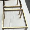 Paire de  bouts de canapés laiton et bronze Style Charles 70 – Image 3