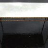 1950/70' Table Basse en Bronze Doré Décor Palmier Maison Charles