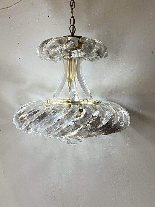 1970′ Chandelier In Methacrylate Decor Lalique Ø 50 cm - Image 12