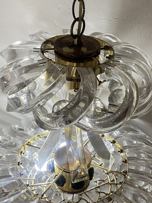 1970′ Chandelier In Methacrylate Decor Lalique Ø 50 cm - Image 10