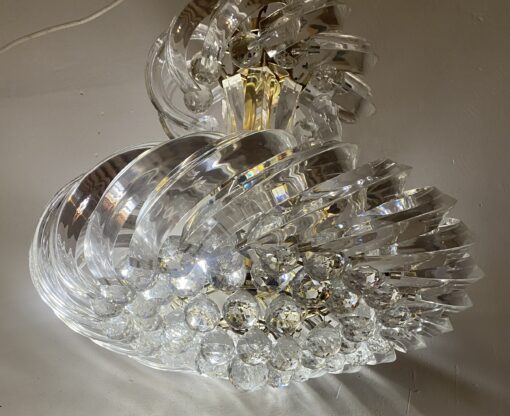 1970′ Chandelier In Methacrylate Decor Lalique Ø 50 cm - Image 7