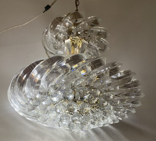 1970′ Chandelier In Methacrylate Decor Lalique Ø 50 cm