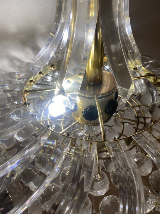 1970′ Chandelier In Methacrylate Decor Lalique Ø 50 cm - Image 3