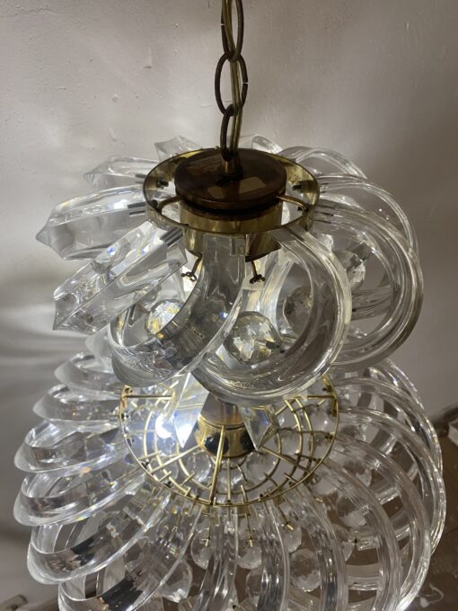 1970′ Chandelier In Methacrylate Decor Lalique Ø 50 cm - Image 2