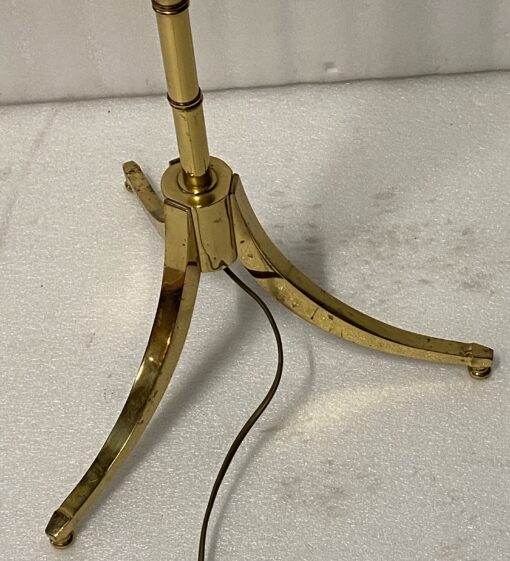 1970′ Articulated Reading Light Gilt Bronze Tripod Art Deco Style - Image 9