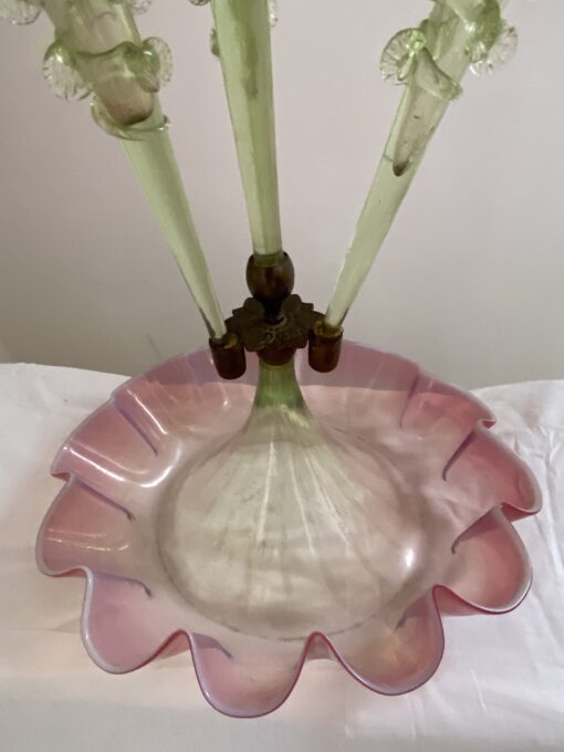 1880/1900 Bouquetiere in Opalescent Glass With 4 Cornets N 3 H 57 cm - Image 12