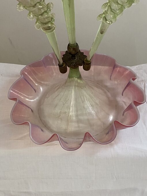 1880/1900 Bouquetiere in Opalescent Glass With 4 Cornets N 3 H 57 cm - Image 5