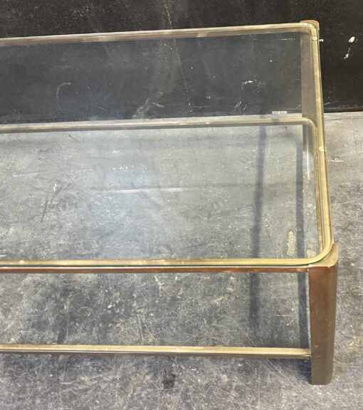 1970′ Jacques QUINET Coffee Table, For Maison MALABERT. Polished Brass. L: 111 cm x 56 cm x H: 37 cm - Image 6